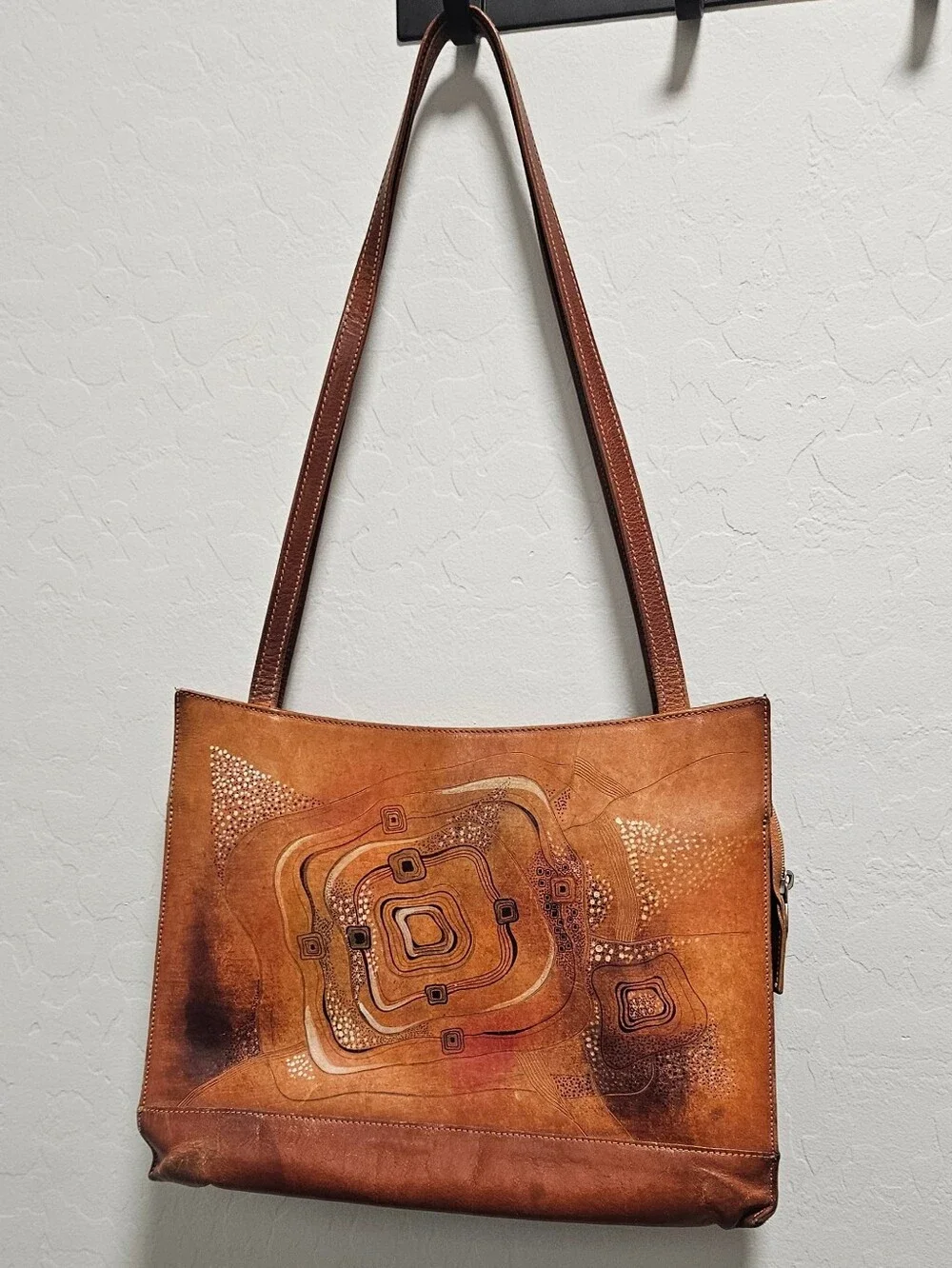 Bambas Art Bags Hand-Tooled Leather Satchel 🎨👜